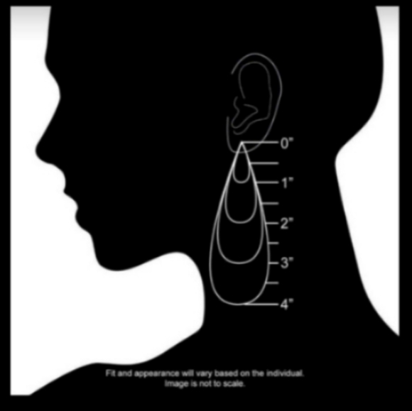 Gold Flower Rhinestone Linear Drop Earrings Pearl Luxe Bling Modern Retro Glam - Picture 10 of 15